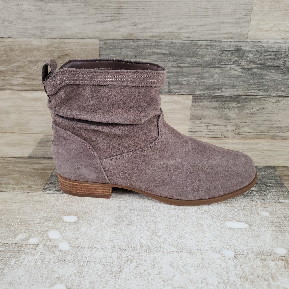 Koolaburra By UGG Lorelei Slouch Womens Ankle Boots‎ Sz 9 Purple Suede Side Zip